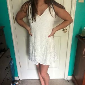 Lulus white lace dress